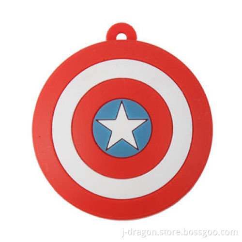 Captain Shield Round PVC USB Flash Drive